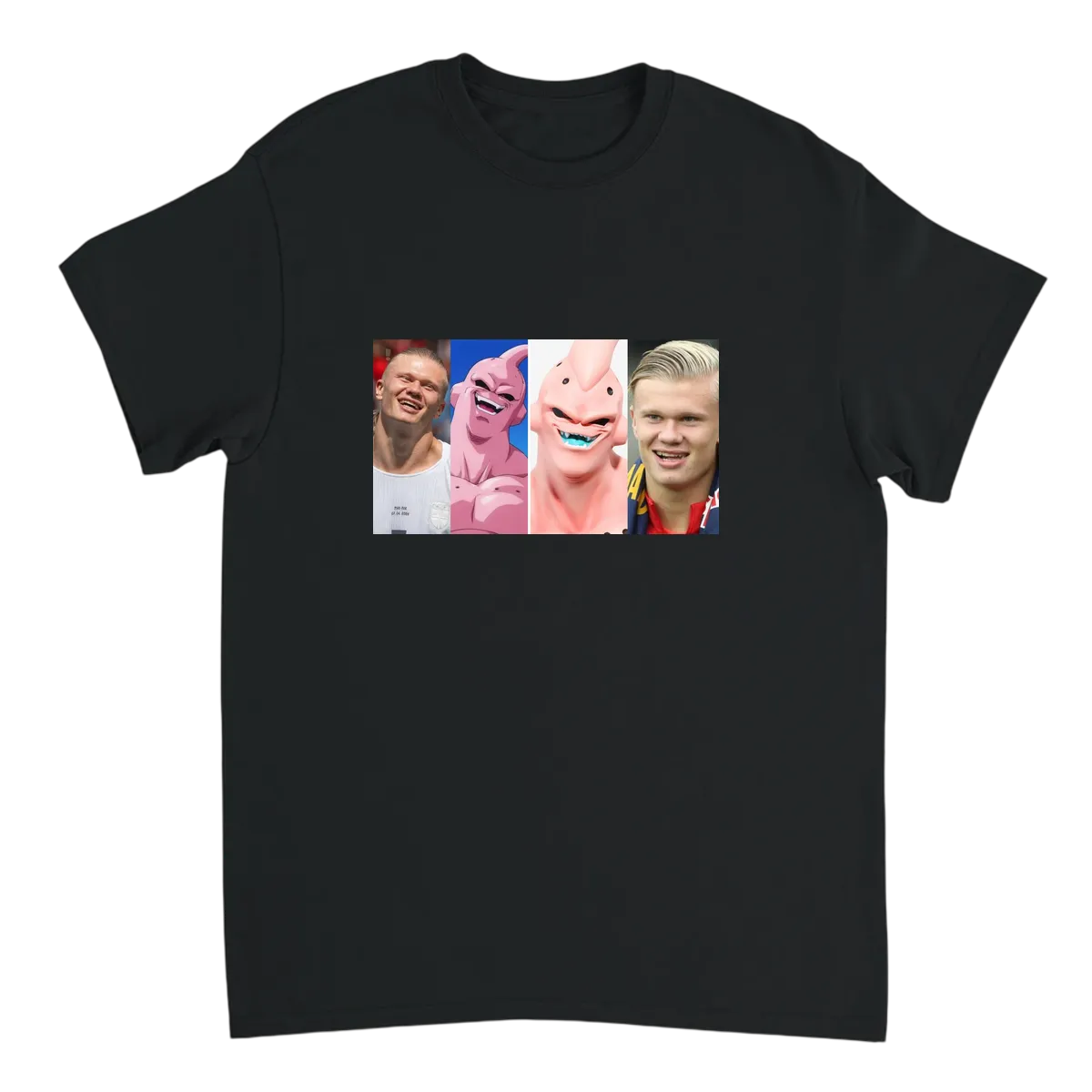 Erling Haaland Majin Buu Meme Tee T-Shirt Black T-Shirts Photo 2