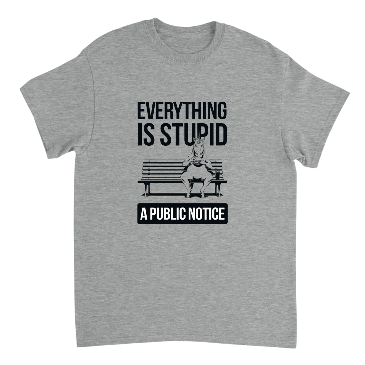 Everything Is Stupid Unicorn Tee White T-Shirts Photo 3