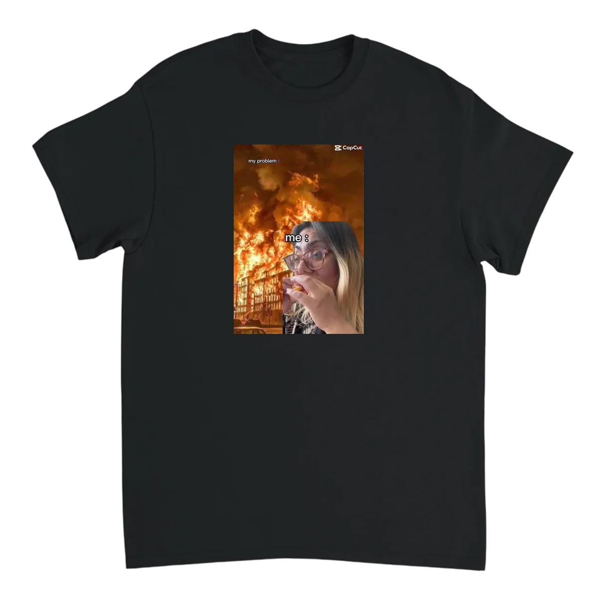 Everything's Fine. Coffee & Chaos Tee. T-Shirts - Black
