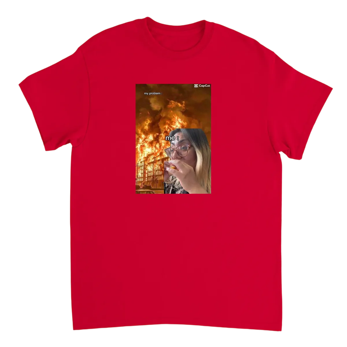 Everything's Fine. Coffee & Chaos Tee. T-Shirts - Red