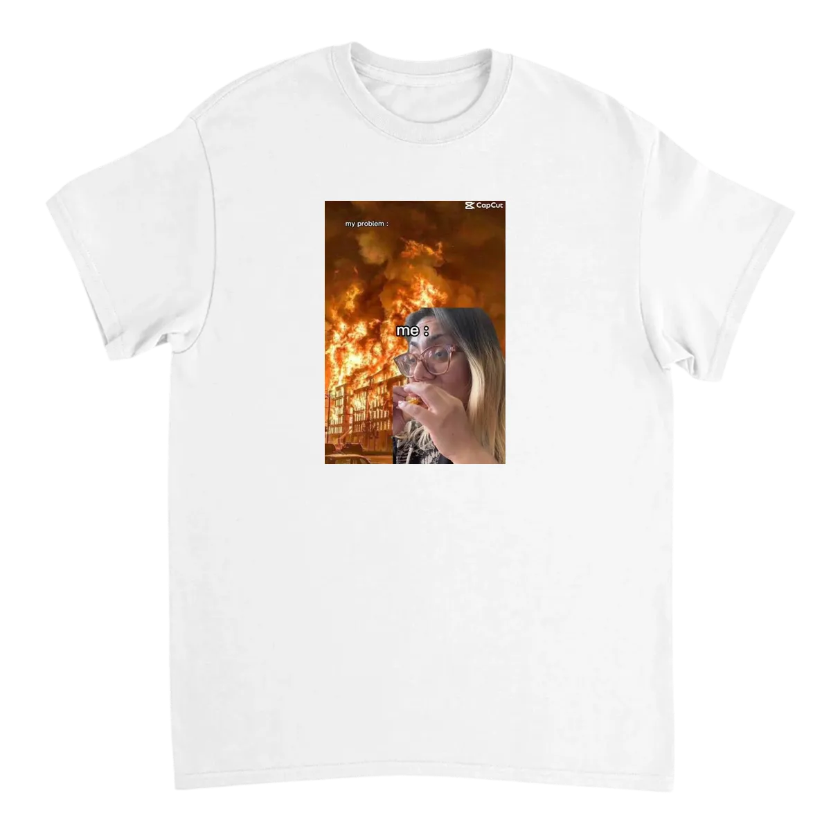 Everything's Fine. Coffee & Chaos Tee. Red T-Shirts Photo 5