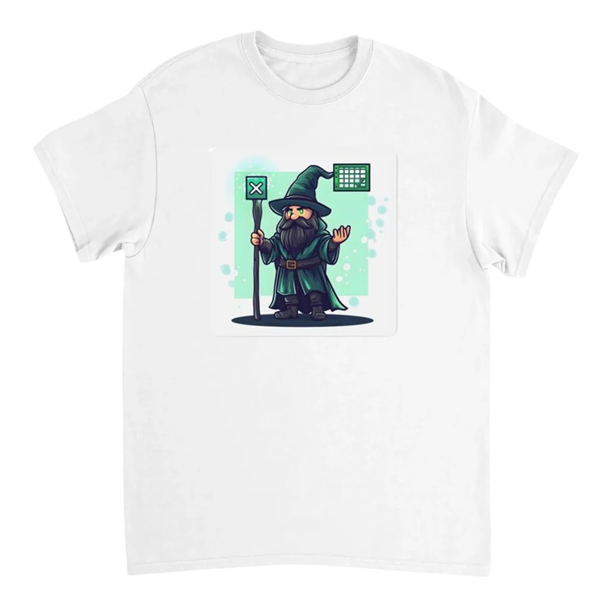 Excel Wizard T-Shirt White T-Shirts Photo 2