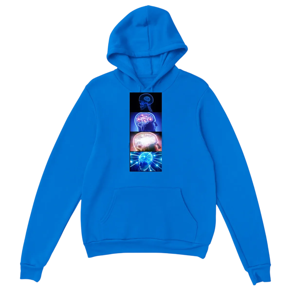 Expanding Brain Hoodie Hoodies - Royal
