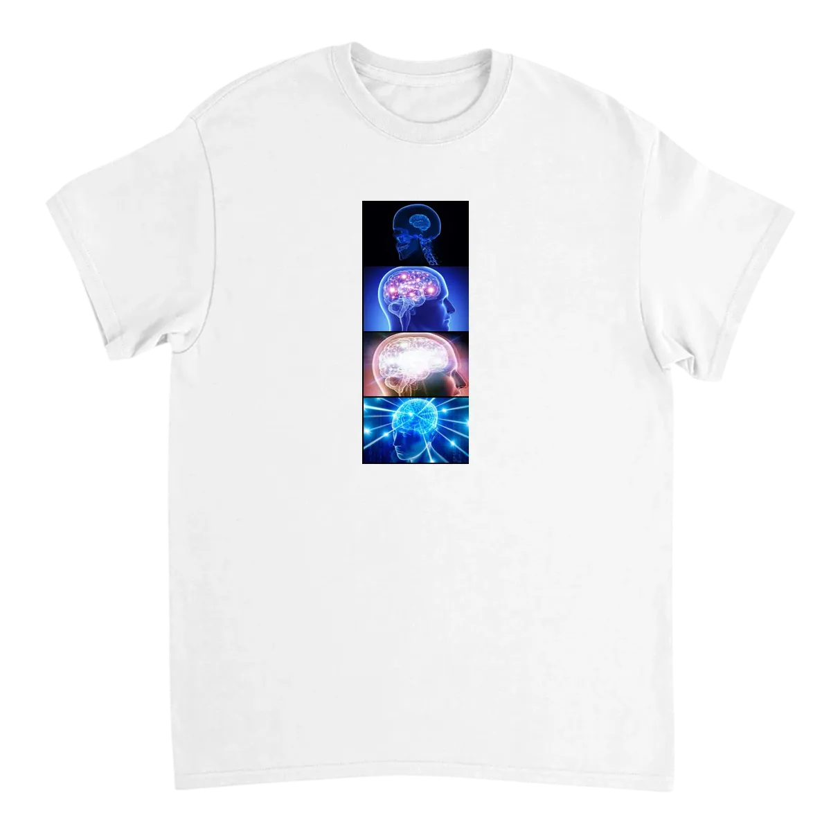 Expanding Brain T-Shirt White T-Shirts Photo 2