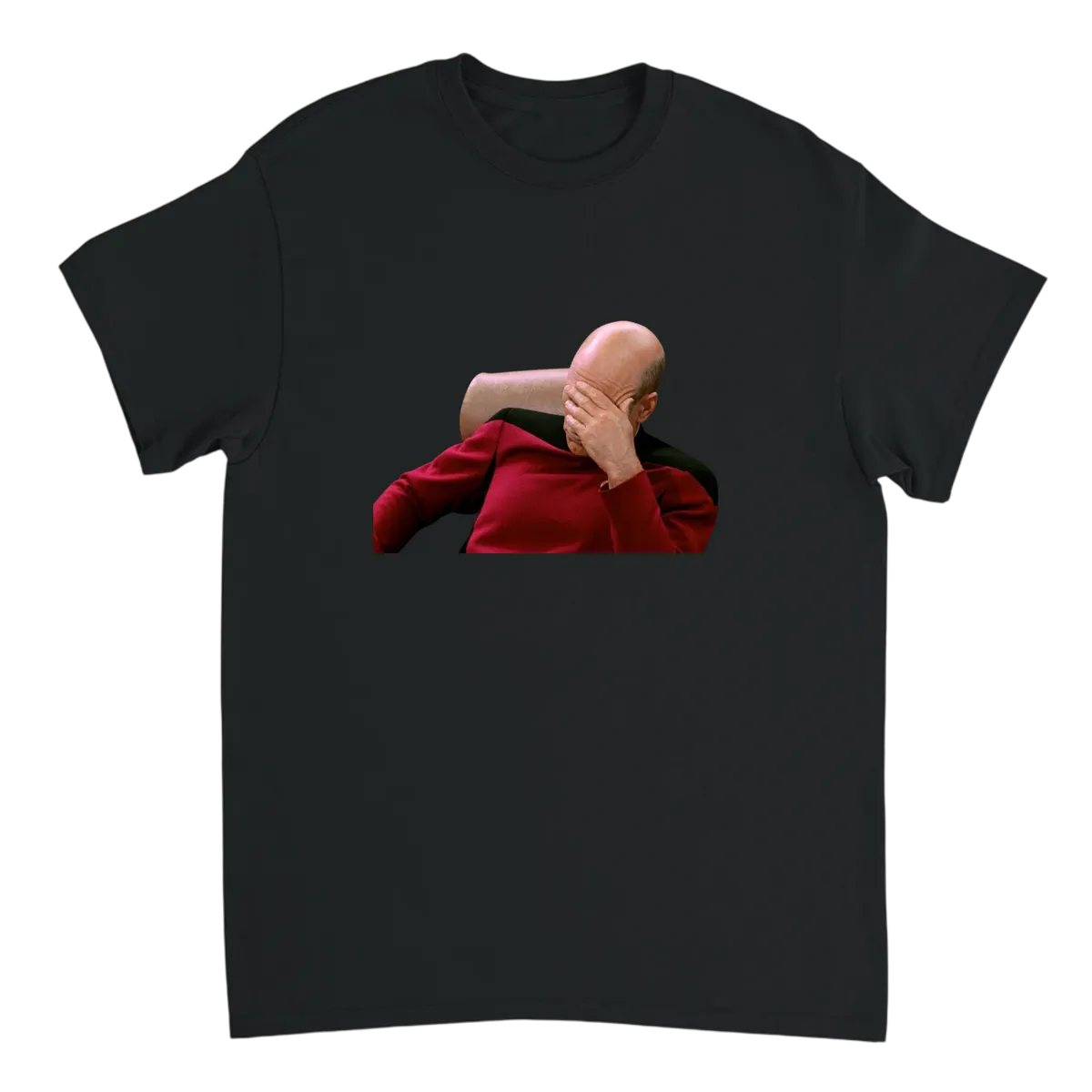 Facepalm Picard: My Mood, My Tee T-Shirts - Black