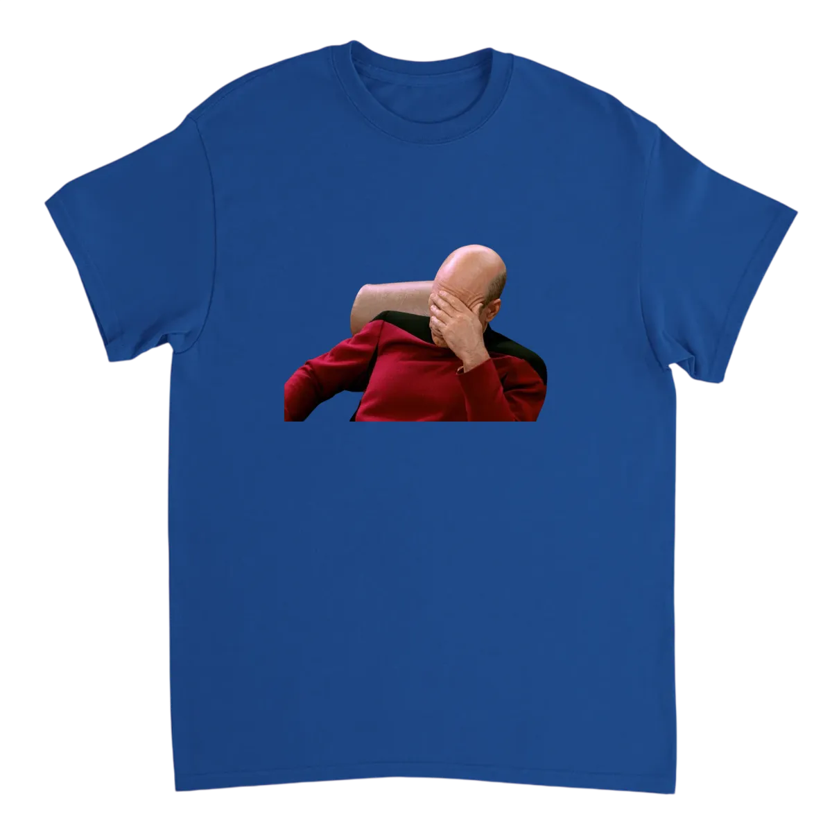Facepalm Picard: My Mood, My Tee Black T-Shirts Photo 4