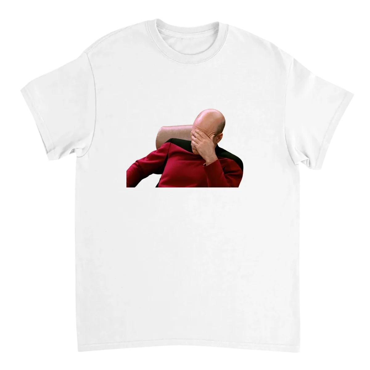 Facepalm Picard: My Mood, My Tee T-Shirts - White