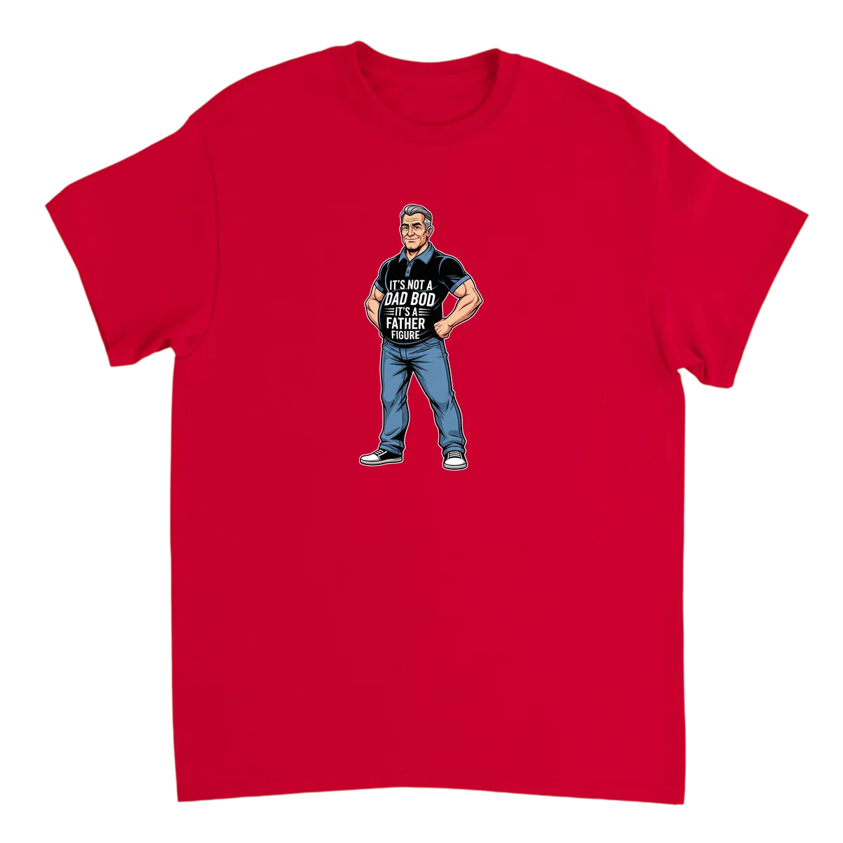Father Figure Dad Bod Meme T-Shirt White T-Shirts Photo 5
