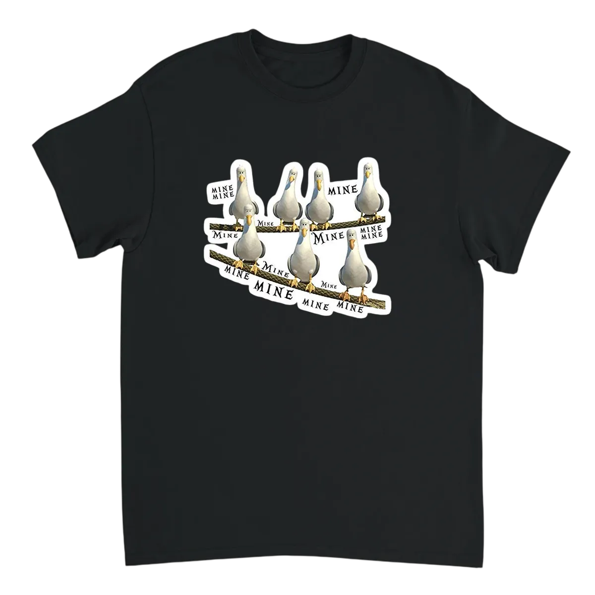 Finding Nemo Mine Mine Mine T-Shirt Black T-Shirts Photo 2
