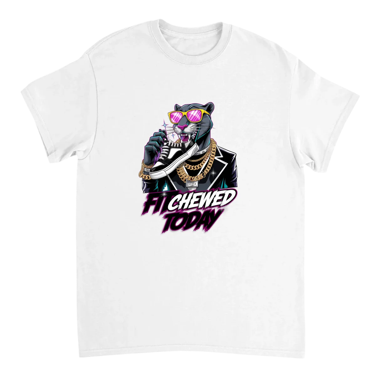 Fit Chewed Today Meme Graphic Tee - White T-Shirts (ZeitZwag Streetwear)