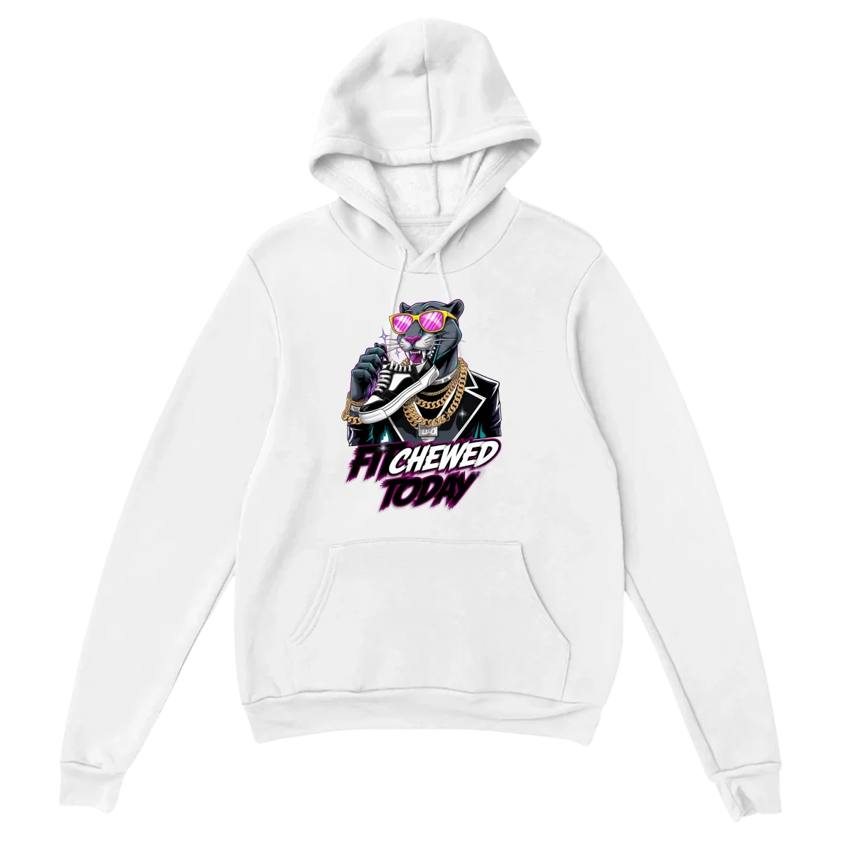 Fit Chewed Today Meme Hoodie - White Hoodies (ZeitZwag Streetwear)