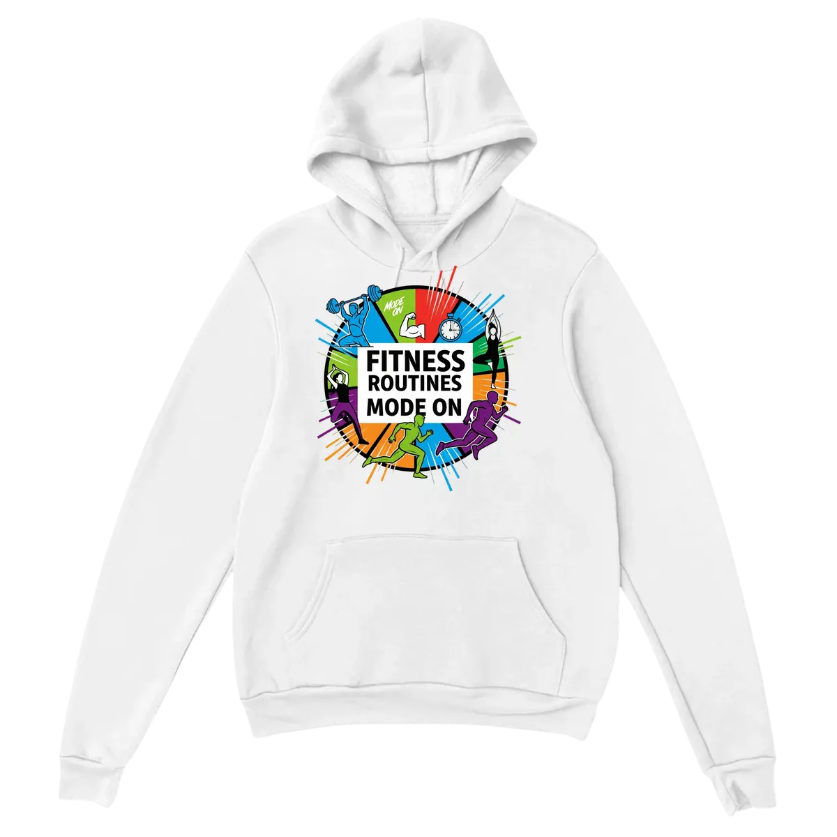 Fitness Mode ON | Gains Lifestyle Hoodie Hoodies - White