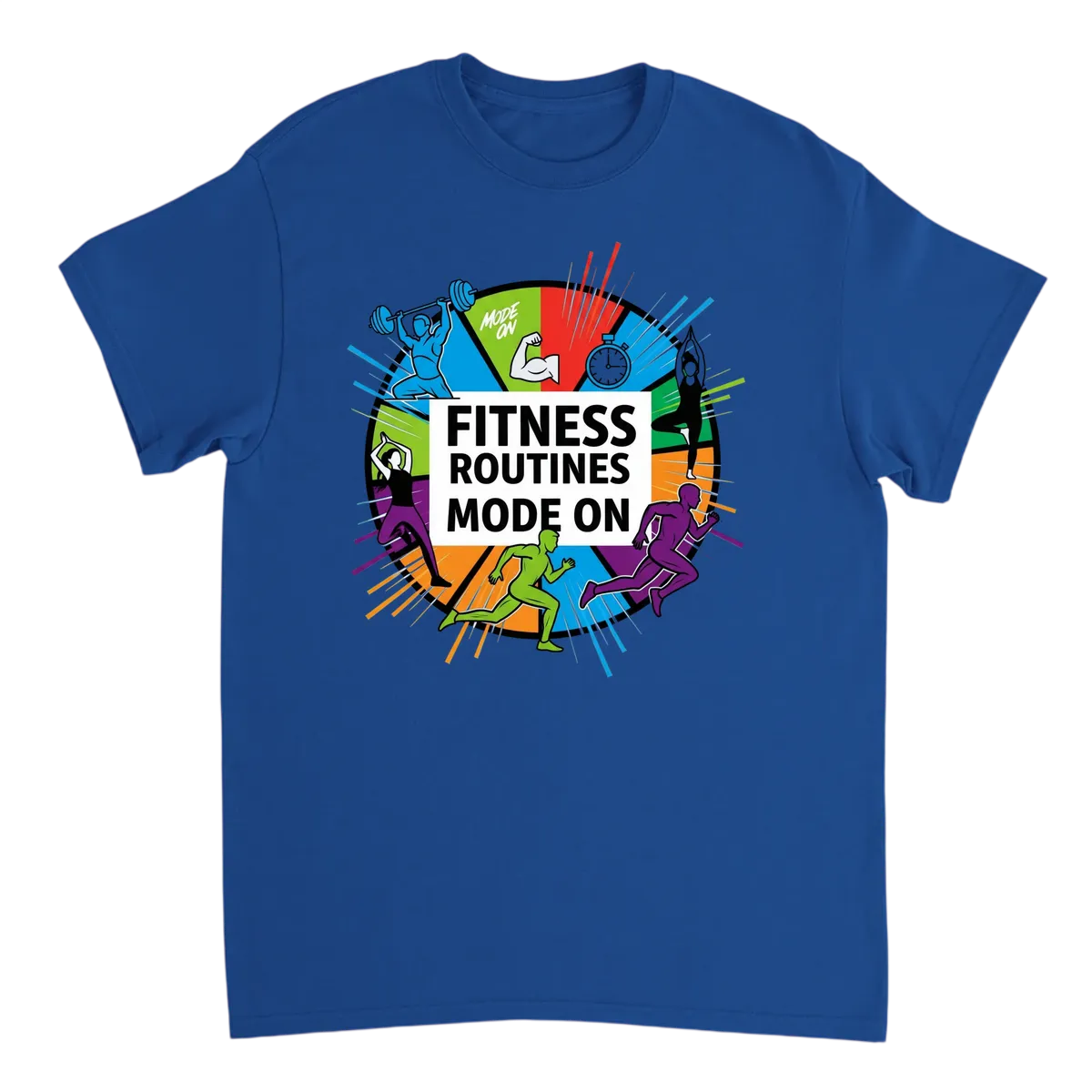 Fitness Routines Mode On Meme T-Shirt T-Shirts - Royal