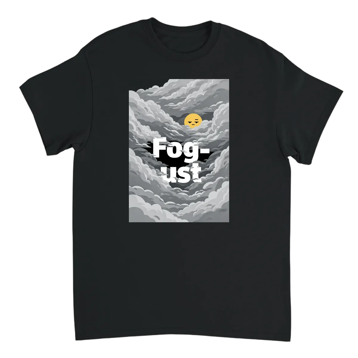 Fog-ust Tee: Summer's Misty Twist Meme Shirt White T-Shirts Photo 2