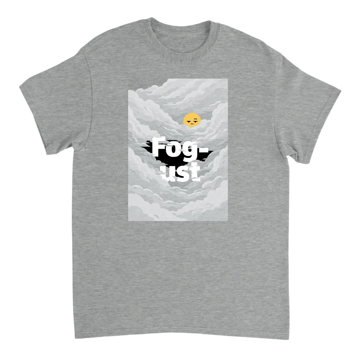 Fog-ust Tee: Summer's Misty Twist Meme Shirt White T-Shirts Photo 3