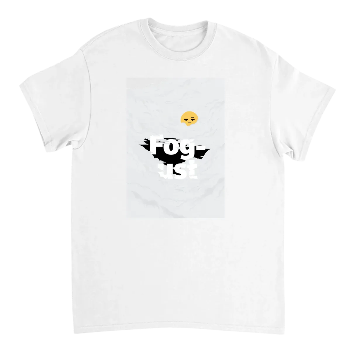 Fog-ust Tee: Summer's Misty Twist Meme Shirt - White T-Shirts (ZeitZwag Streetwear)