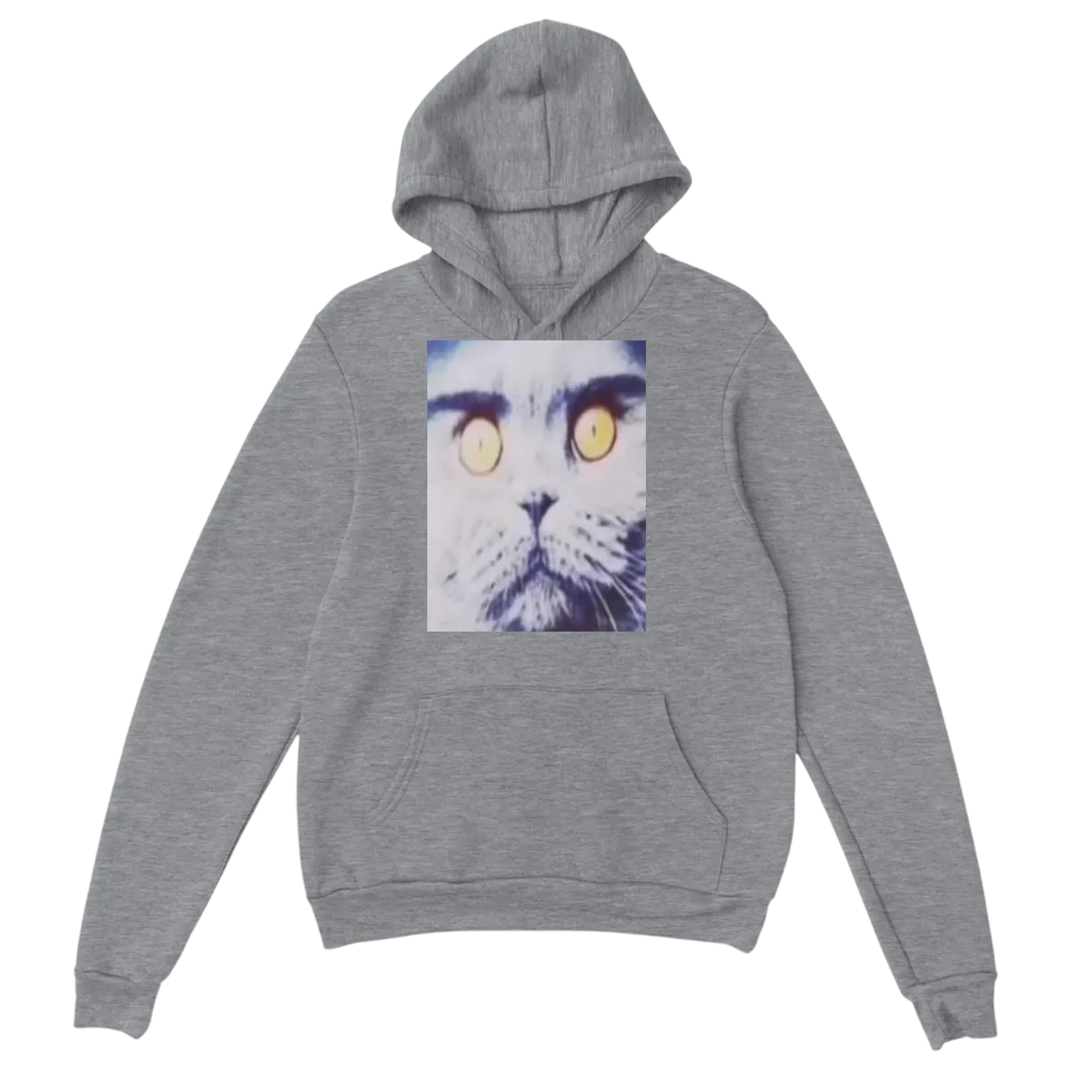 Folk Valley Cat Hoodie - Surreal Meme Style - White Hoodies (ZeitZwag Streetwear)