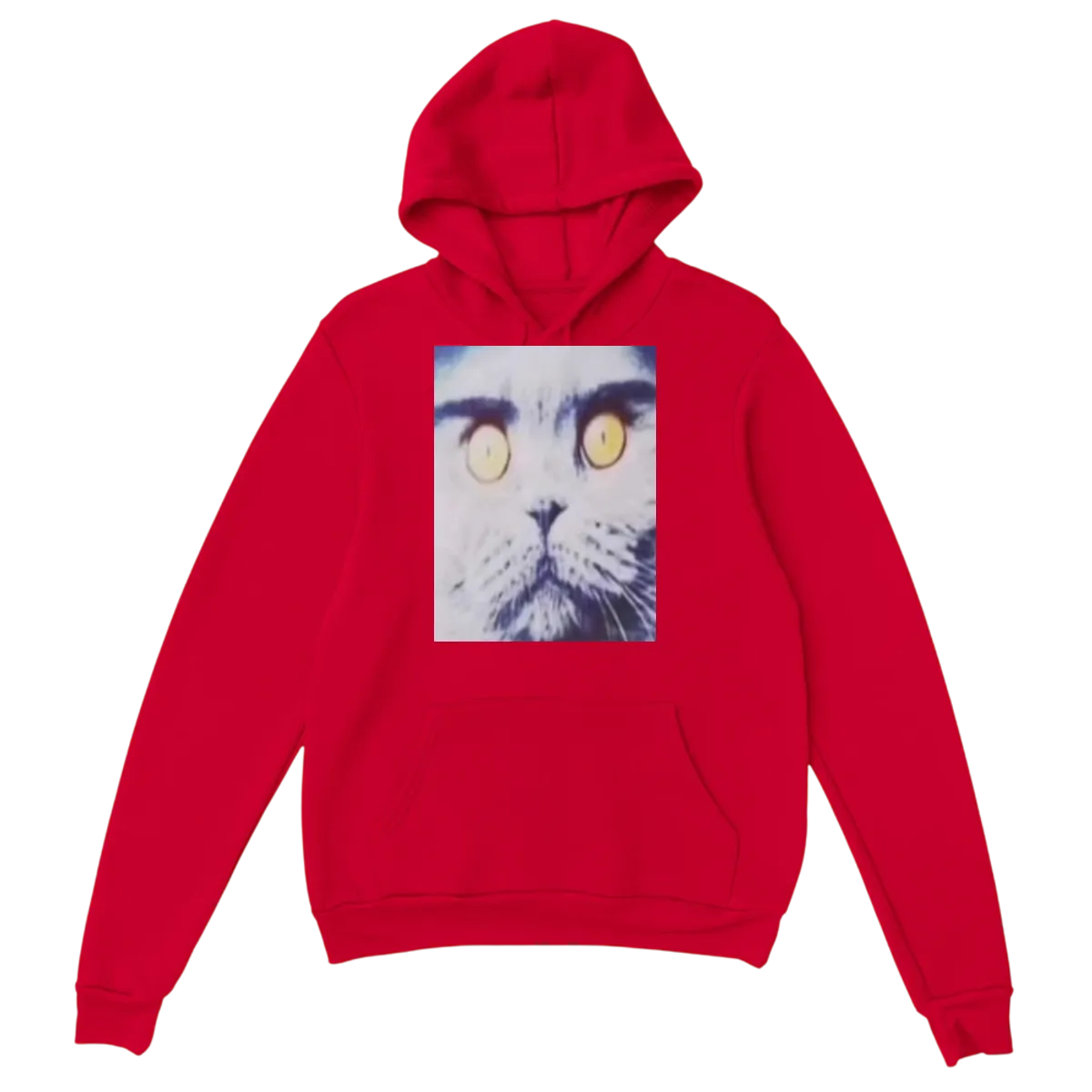 Folk Valley Cat Hoodie - Surreal Meme Style White Hoodies Photo 4