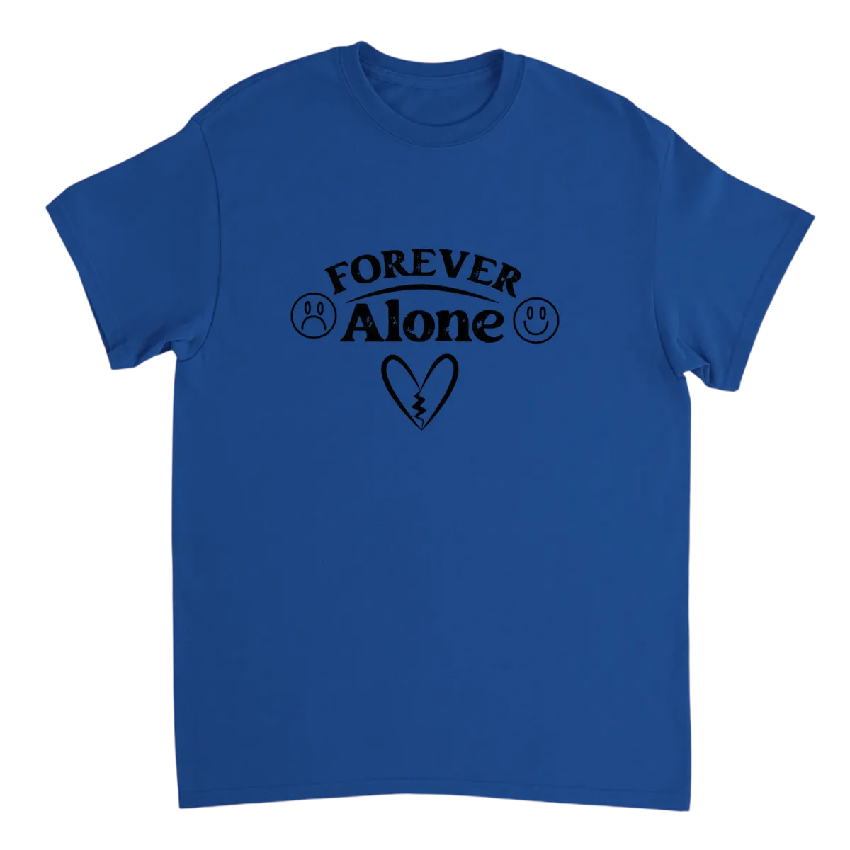 Forever Alone Forever Box Meme Tee T-Shirts - Royal
