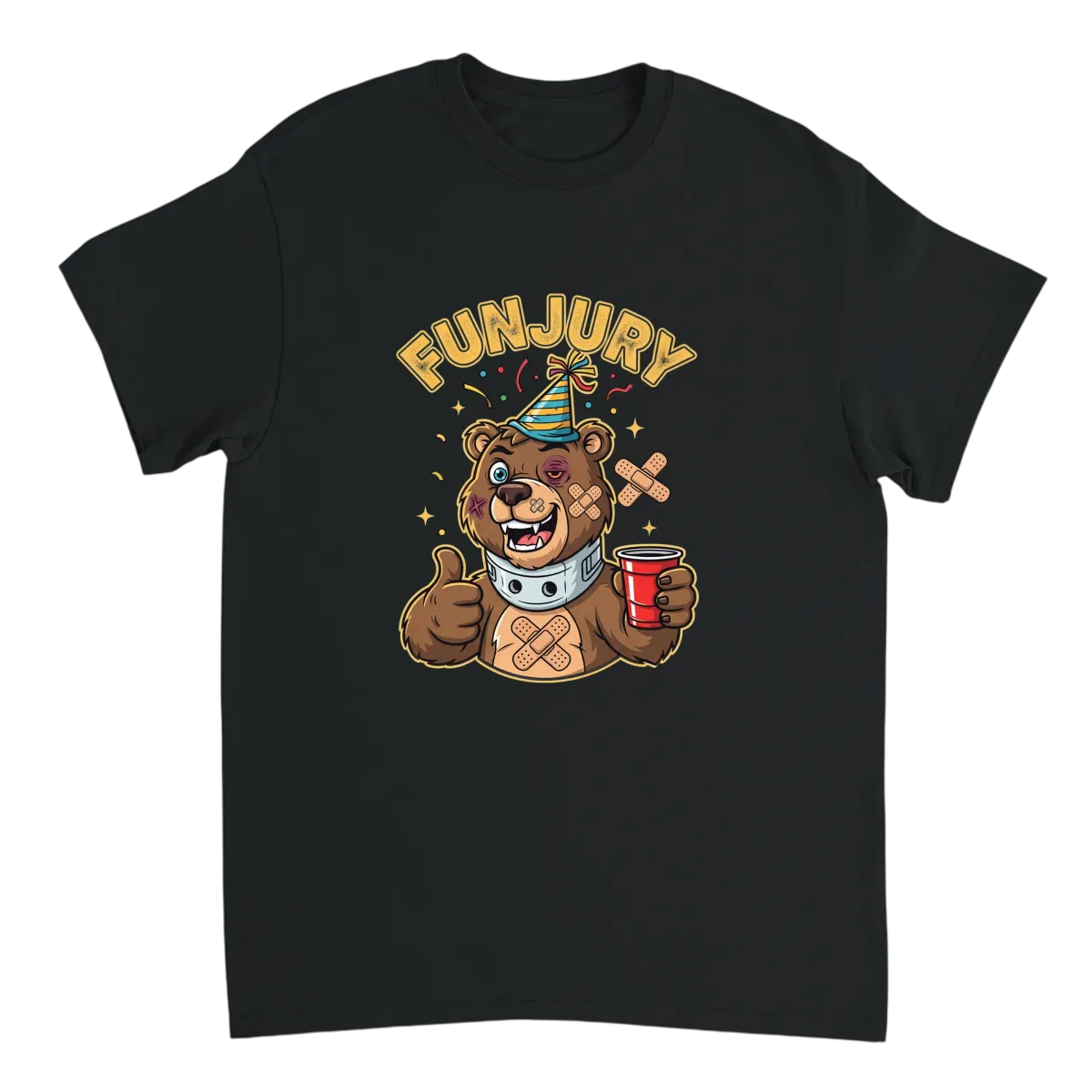 Funjury Graphic Tee - Worth The Risk White T-Shirts Photo 3