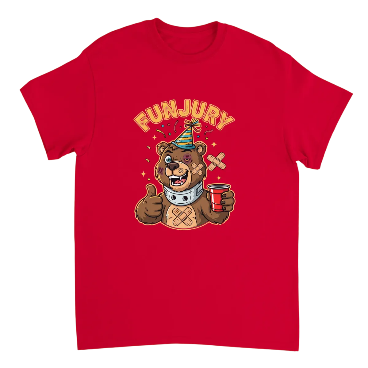Funjury Graphic Tee - Worth The Risk White T-Shirts Photo 4