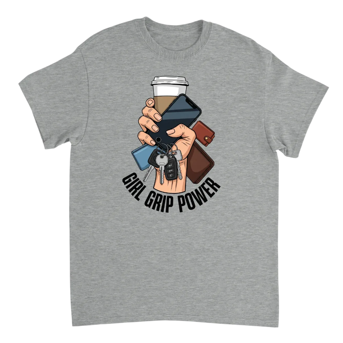 Girl Grip Power Tee - Master of Carrying All White T-Shirts Photo 3