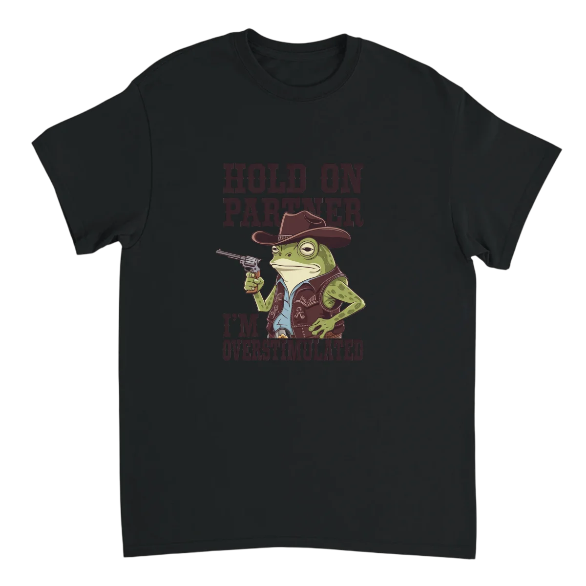 Hold On Partner Im Overstimulated Graphic T-Shirt White T-Shirts Photo 4