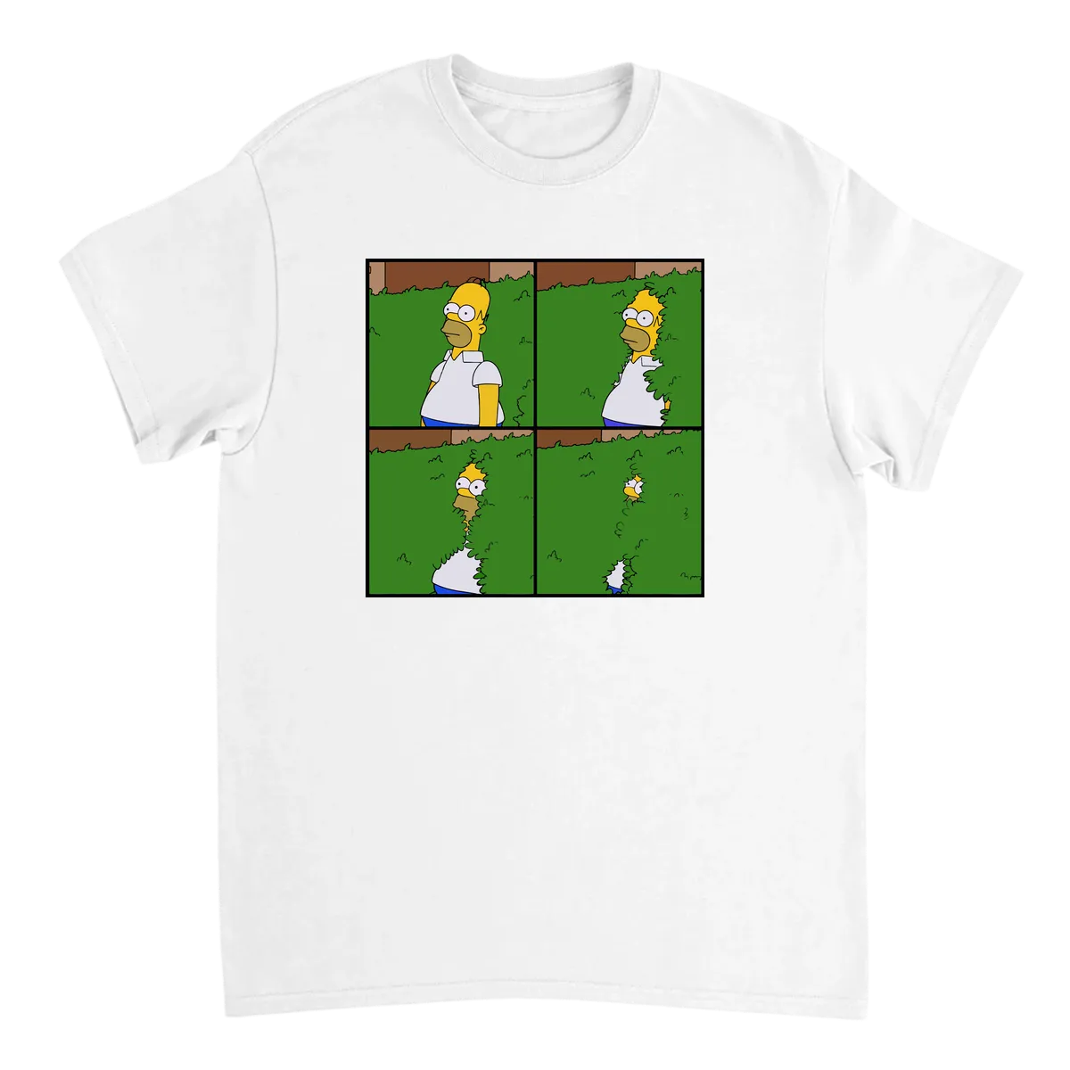 Homer in the Bushes T-Shirt Black T-Shirts Photo 5