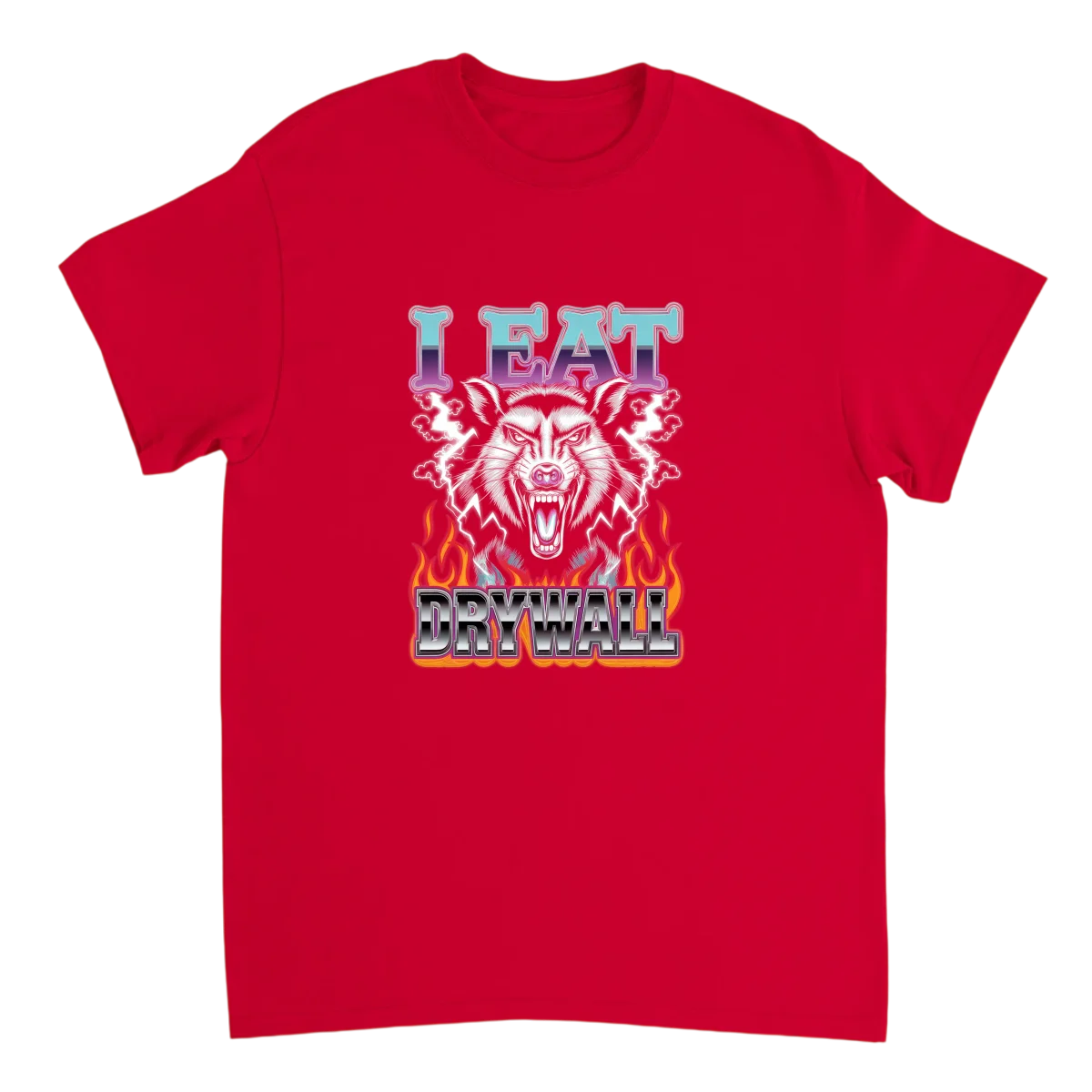 I Eat Drywall Possum Graphic T-Shirt White T-Shirts Photo 3