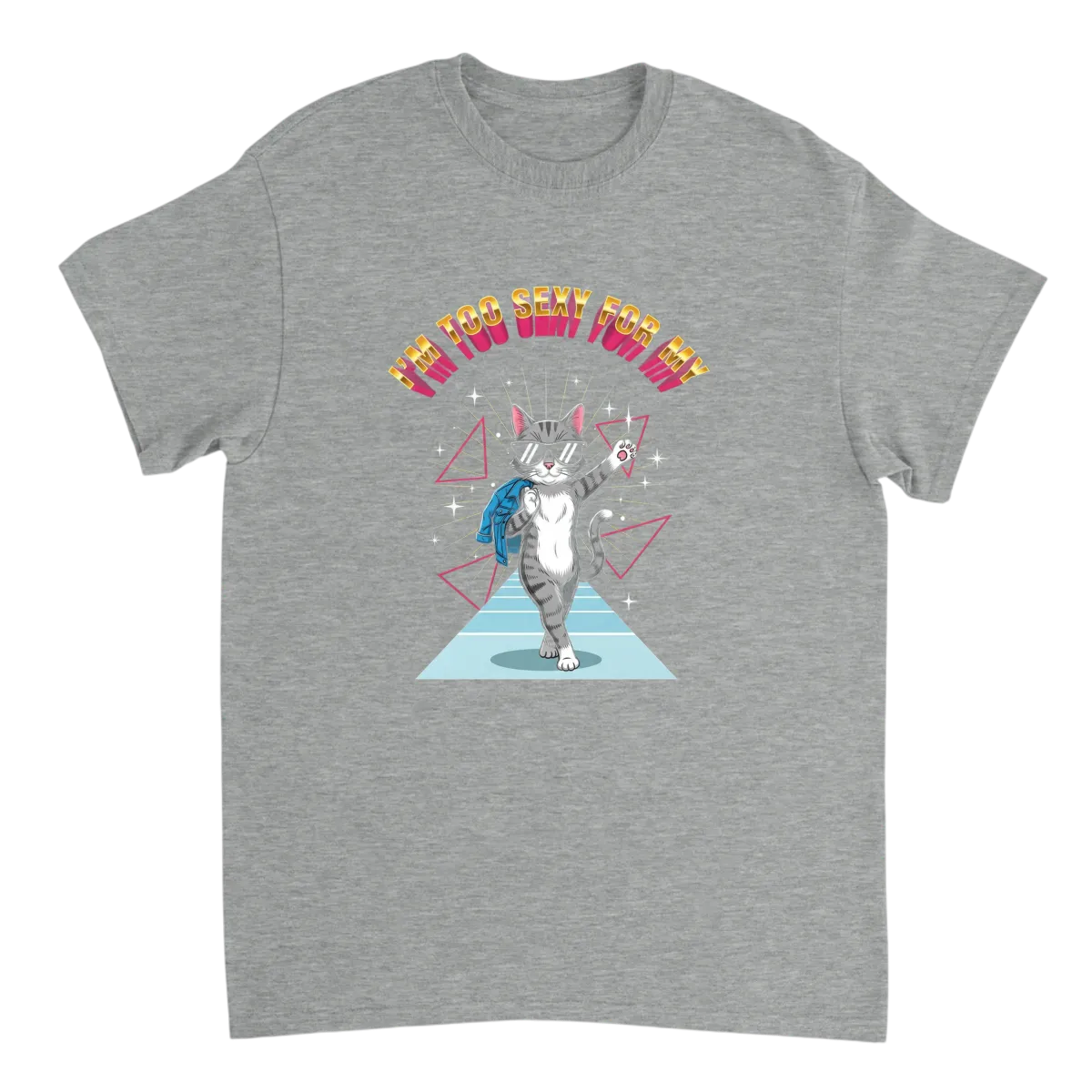 I'm Too Sexy For My Shirt Retro Tee - White T-Shirts (ZeitZwag Streetwear)