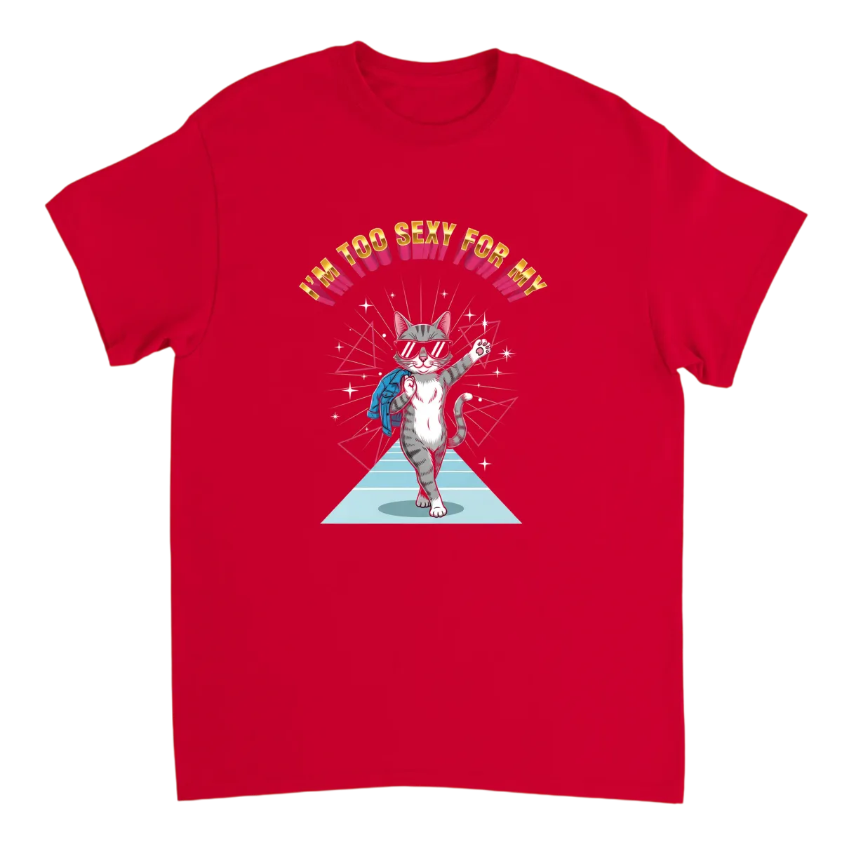 I'm Too Sexy For My Shirt Retro Tee White T-Shirts Photo 4