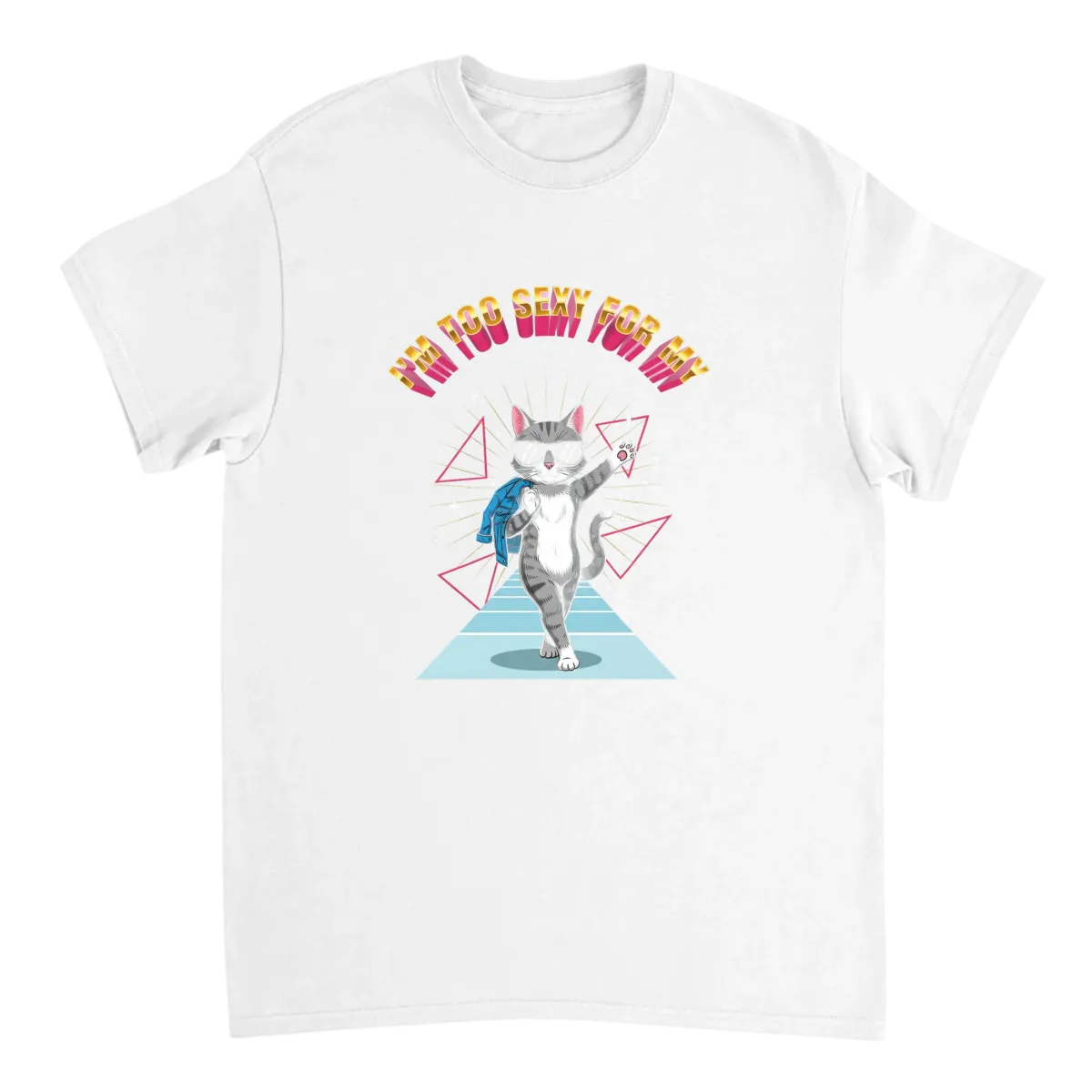 I'm Too Sexy For My Shirt Retro Tee White T-Shirts Photo 2