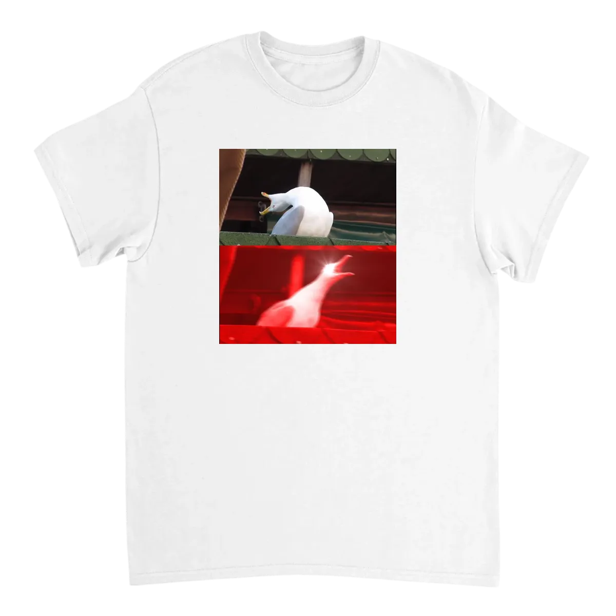 Inhaling Seagull T-Shirt Black T-Shirts Photo 5