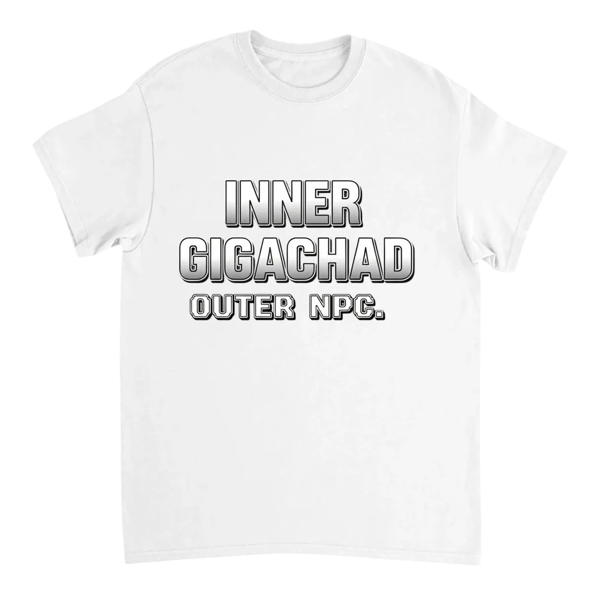 Inner GigaChad White T-Shirts Photo 2