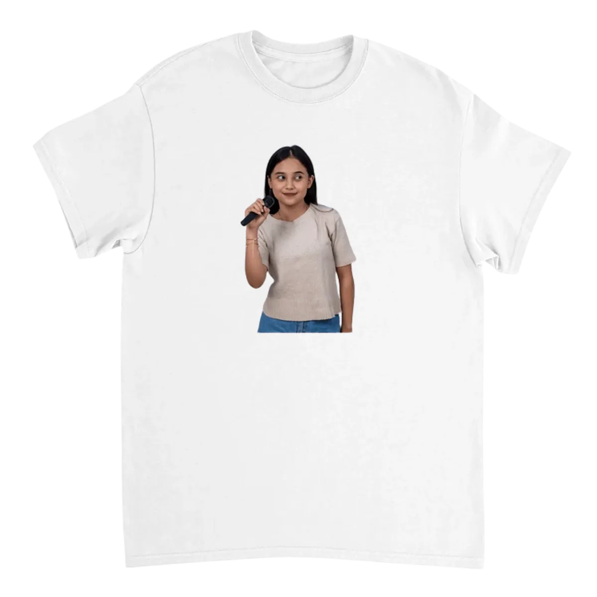 Intense Mic Stare Meme T-Shirt Black T-Shirts Photo 5