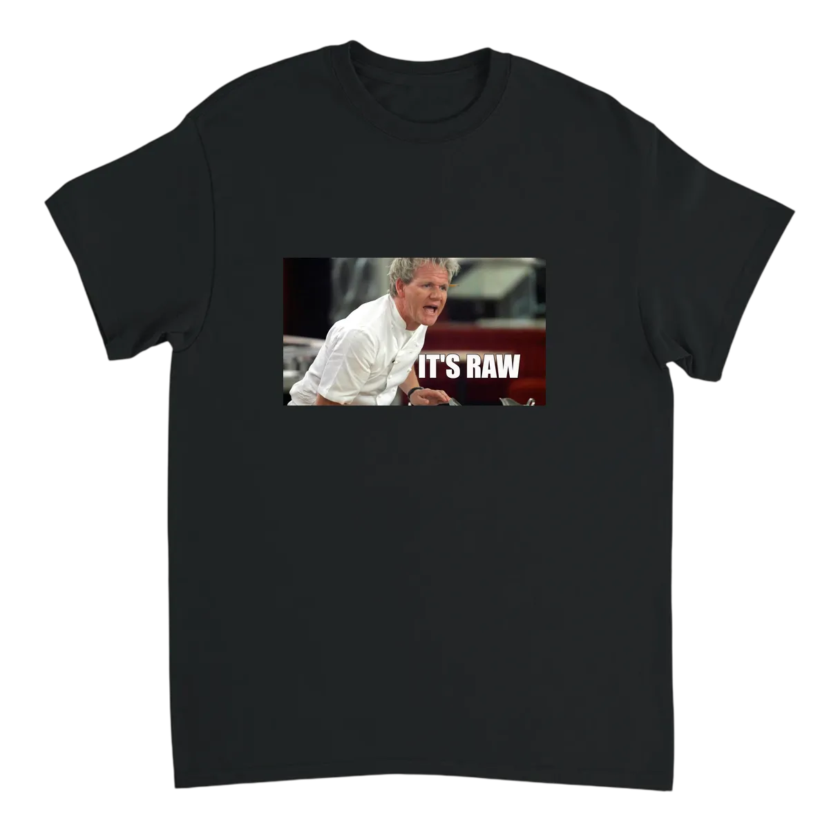 It's RAW! Gordon Ramsay Meme Tee White T-Shirts Photo 3