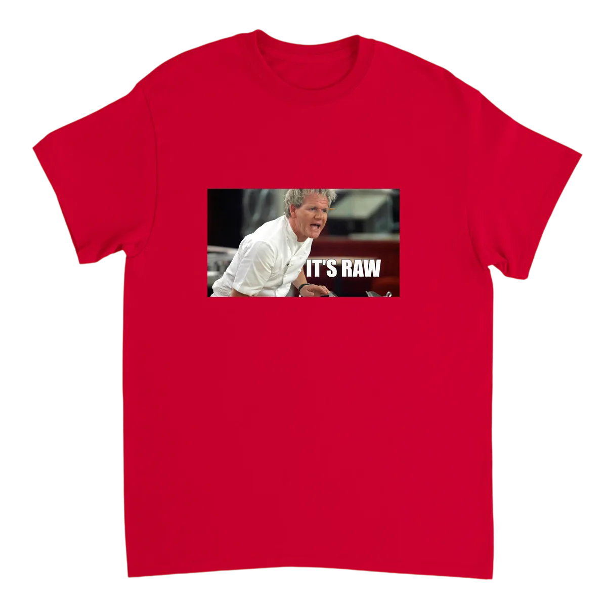 It's RAW! Gordon Ramsay Meme Tee White T-Shirts Photo 4