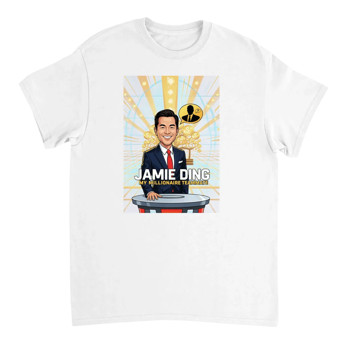 Jamie Ding: Ben Affleck's Teammate Tee White T-Shirts Photo 2