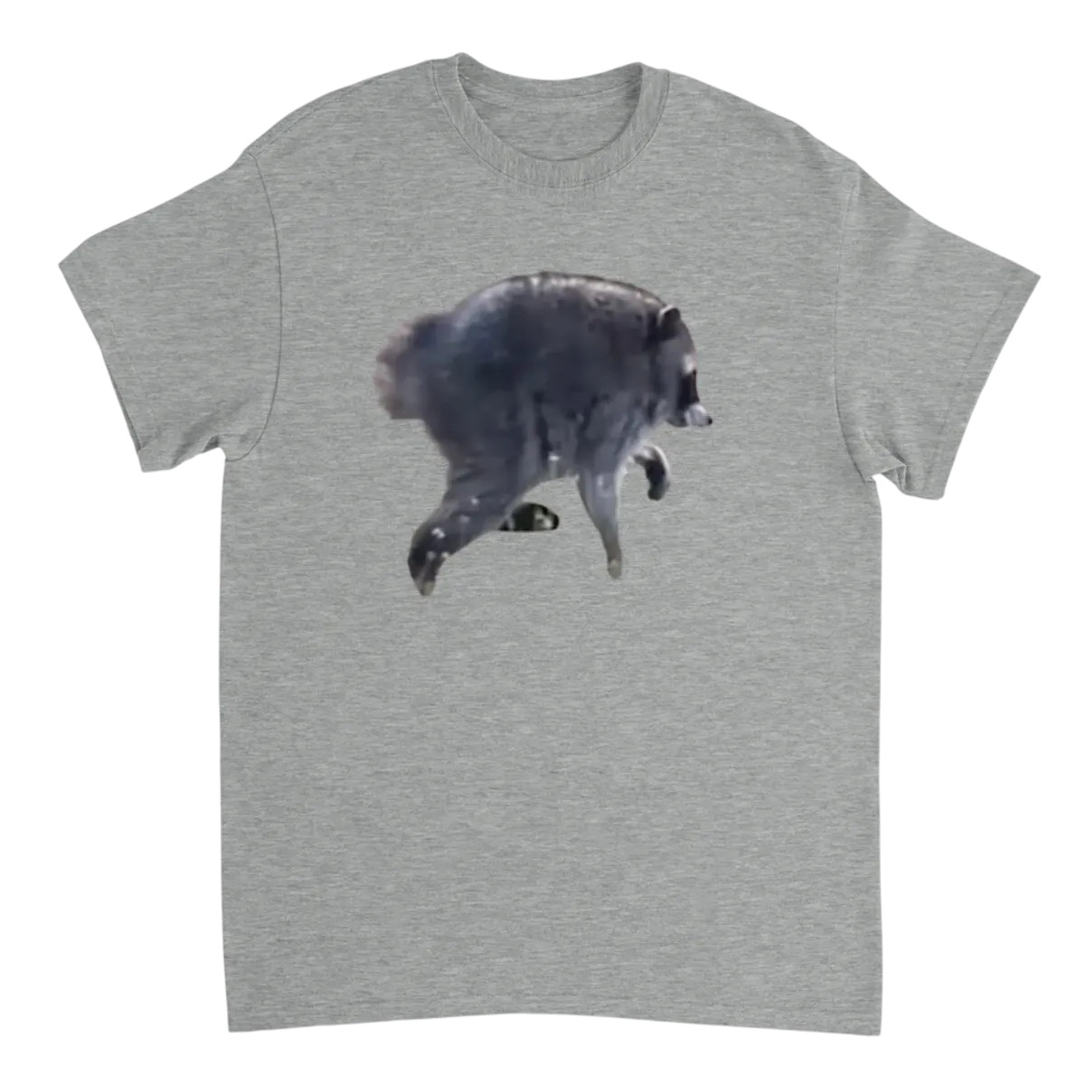 Jimothy Raccoon Meme T-Shirt - Viral Sensation T-Shirts - Grey