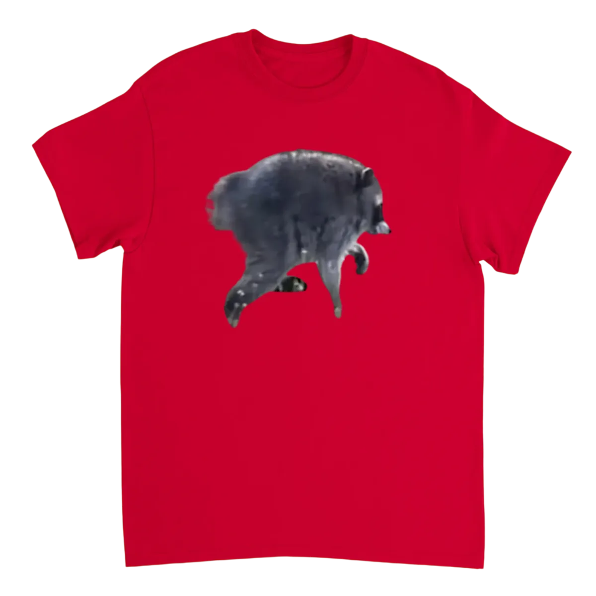 Jimothy Raccoon Meme T-Shirt - Viral Sensation T-Shirts - Red