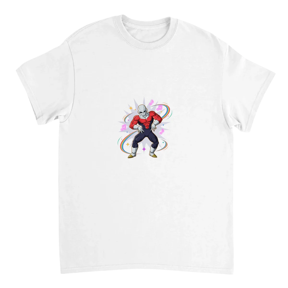 Jiren Hip Swing Dance Meme Graphic Tee - White T-Shirts (ZeitZwag Streetwear)