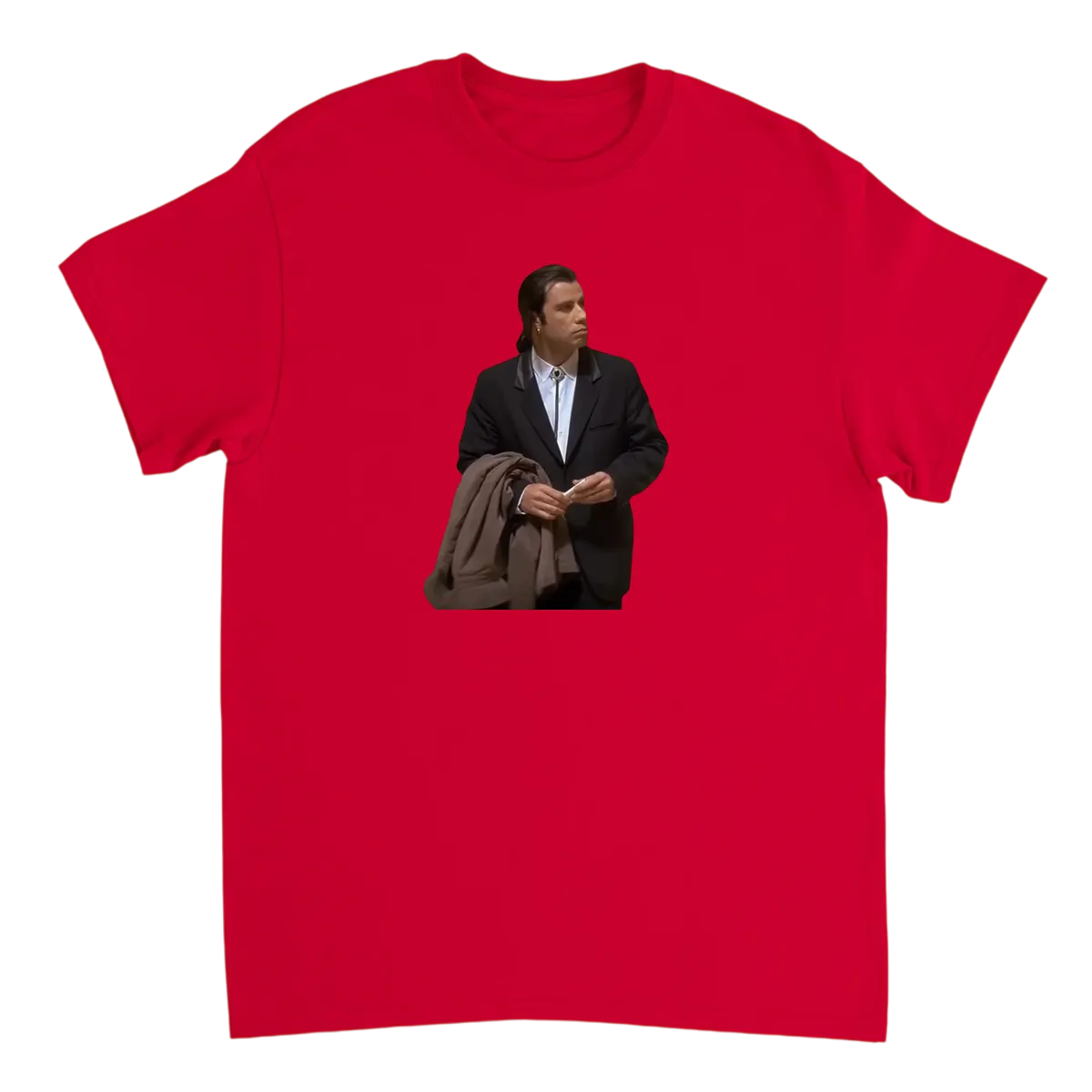 John Travolta Looking Around T-Shirt Black T-Shirts Photo 4