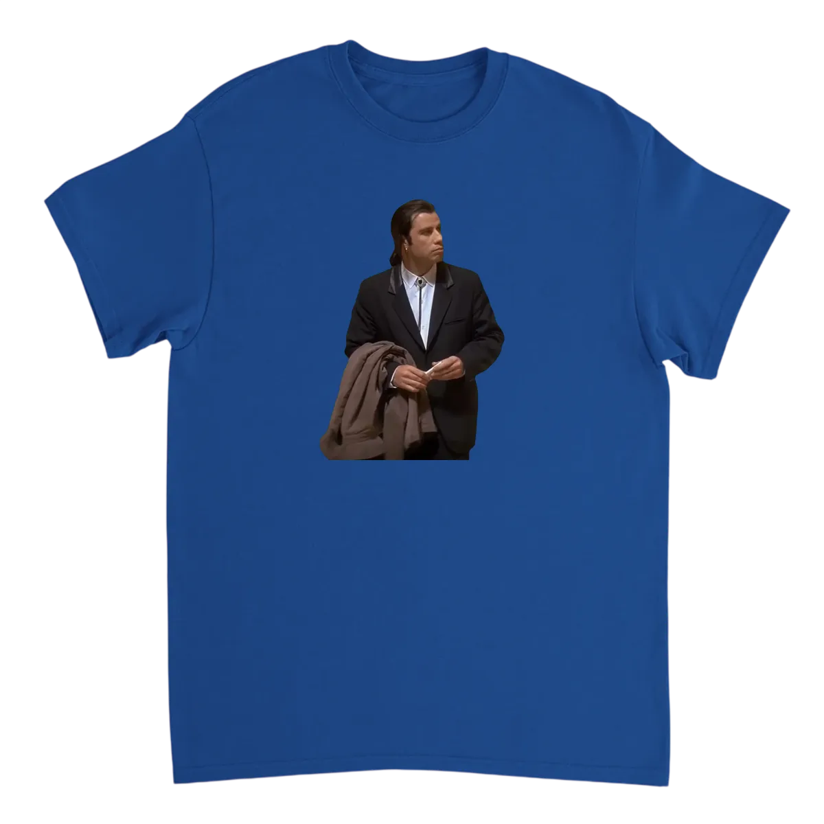 John Travolta Looking Around T-Shirt Black T-Shirts Photo 5