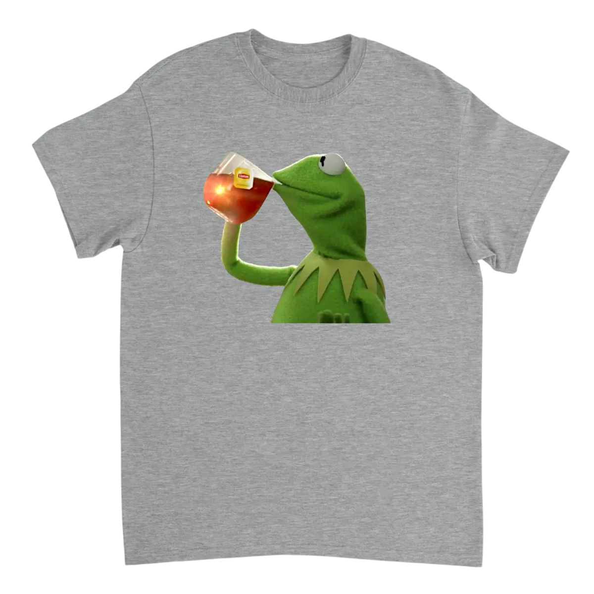 Kermit Tea Meme T-Shirt - None of My Business Black T-Shirts Photo 2