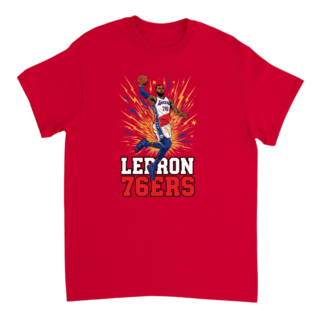 LeBron 76ers Dream Tee - What If? White T-Shirts Photo 4