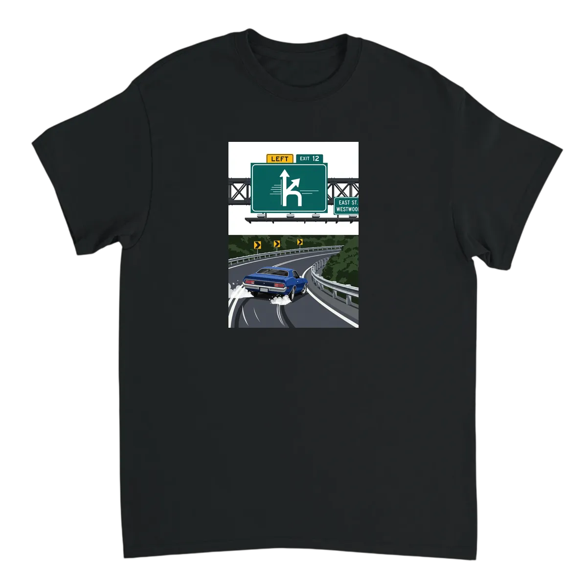 Left Exit 12 Off Ramp T-Shirt White T-Shirts Photo 3
