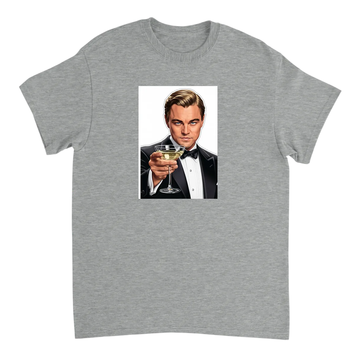 Leonardo DiCaprio Cheers White T-Shirts Photo 3