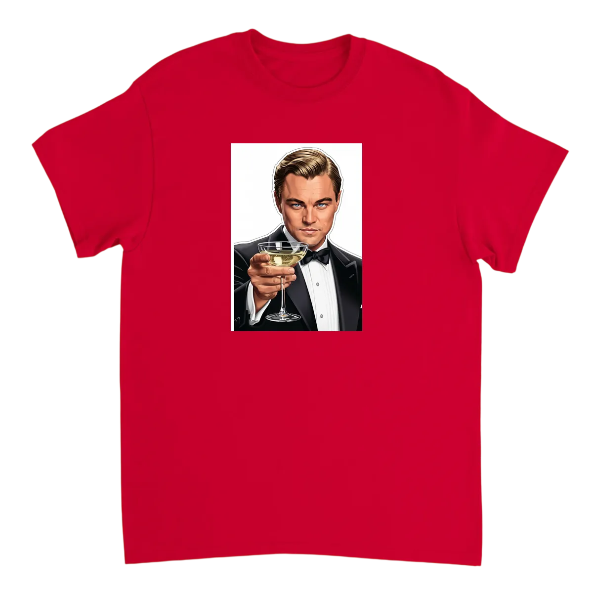 Leonardo DiCaprio Cheers White T-Shirts Photo 4