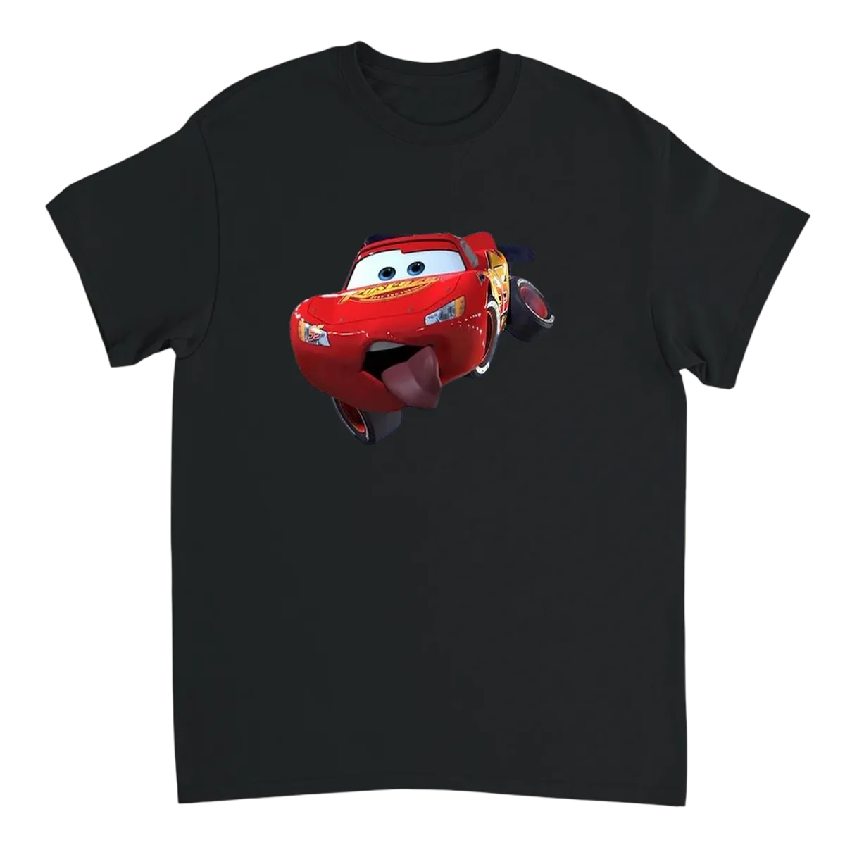 Lightning McQueen Black T-Shirts Photo 2