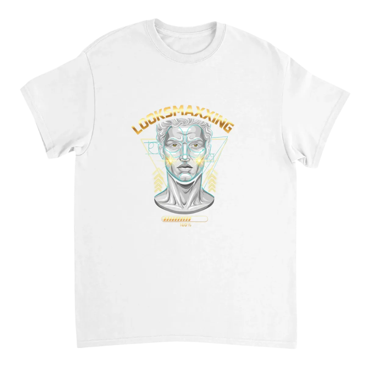 Looksmaxxing Vibe Graphic T-Shirt White T-Shirts Photo 2